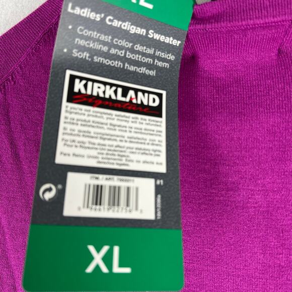 Kirkland Brand NWT Pink Cardigan Women’s SZ XL Viscose/Poly Soft Stretchy NEW - Picture 7 of 11